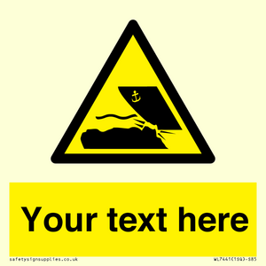 Custom Warning submerged objects in watercraft areas